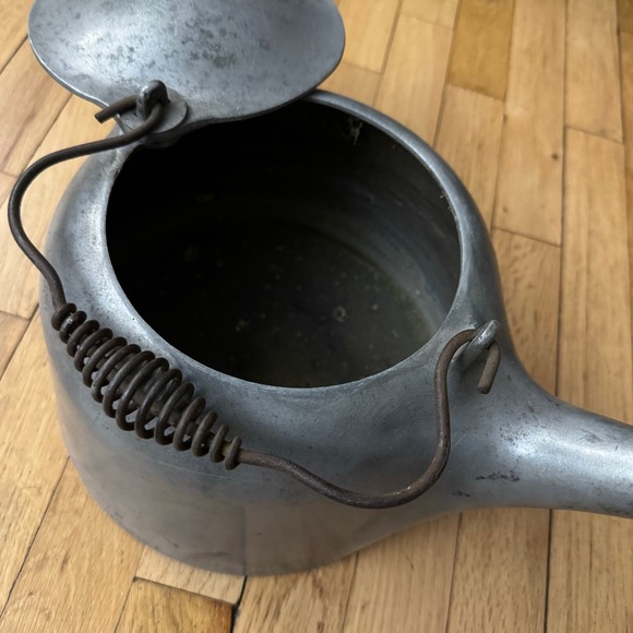 Vintage Aluminum Tea Kettle Stove Top Camping Rustic Farmhouse Decor - Picture 9 of 12